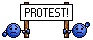 *protestier*